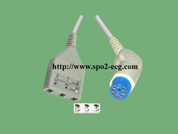 Китай 12 фута Пин совместимого Артема кабеля 10 проводов ЭКГ/ТПУ ЭКГ терпеливого поставщик
