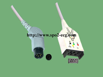 Китай Кабель хобота безопасности ЭКГ ДИН 9 футов/цельного кабель ЭКГ с кнопкой и зажимом поставщик