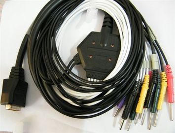 Китай Профессиональное ЭКГ связывает проволокой медицинскую крышку кабелей ТПУ материальную красную с винтом поставщик